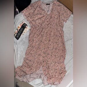 Koyoin Pink Floral midi dress